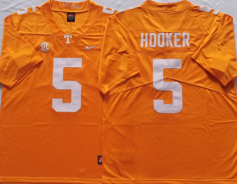 Men Tennessee Volunteers #5 Hooker Yellow Nike 2025 NCAA Jersey->ncaa teams->NCAA Jersey